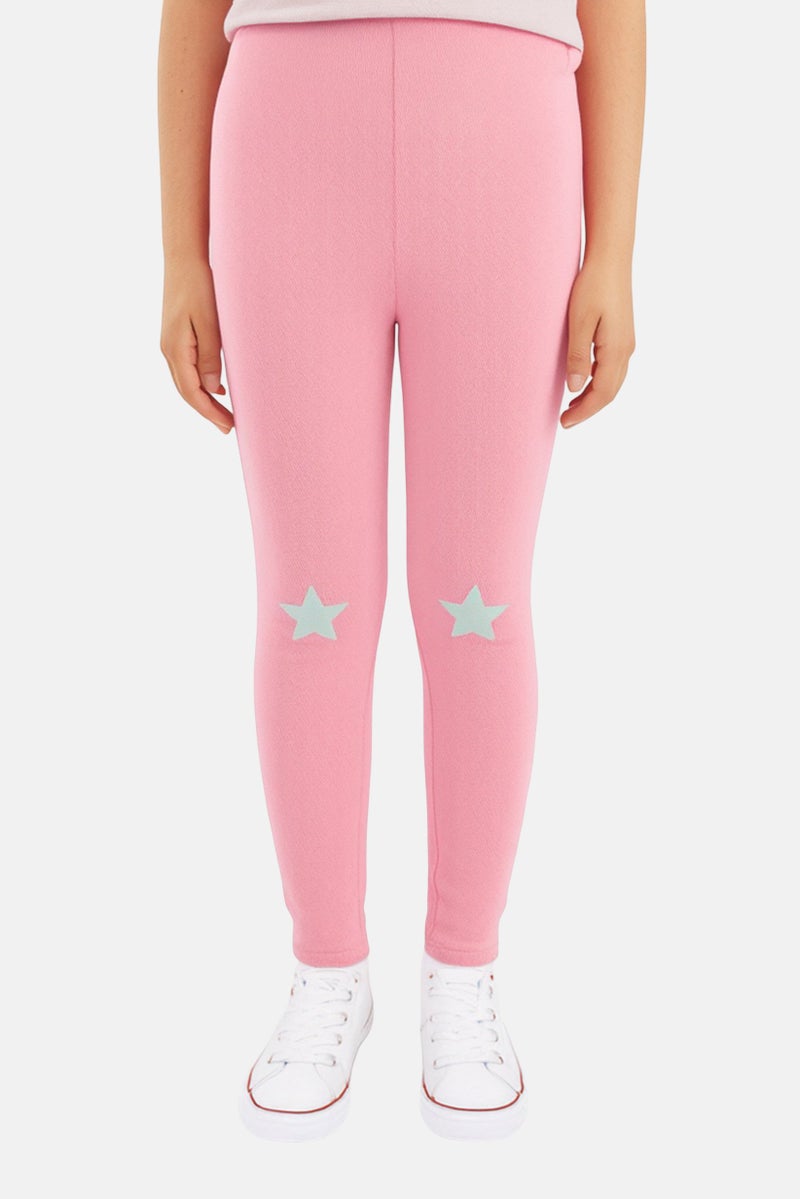 Hamleys Kids Girl Graphic Print Leggings, Pink - Image 1